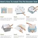 Lesure Small Dog Car Seat for Small Dogs - Soft Dog Booster Seat for Car with Storage Pocket and Clip-On Safety Leash and Thickened Memory Foam Filling, Pet Travel Carrier Bed, Light Blue