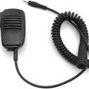 Handheld Microphone for Garmin Radio Rino 110 120 130 520HCX 530HCX 610 650 655T 700T 750 755T Walkie Talkie Shoulder Lapel Speaker Mic with PTT Swivel Back Clip (Straight 1-pin)