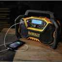 DEWALT 12V/20V MAX Portable Bluetooth Radio, Cordless, 100 ft Range, 3.5 Subwoofers, Jobsite (DCR028B)