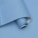 Ismoon 15.7''236''Blue Contact Paper Matte Blue Wallpaper Peel and Stick Removable Self-Adhesive Wallpaper Vinyl Film Paper Shelf Liner for Decorating Wall Table and Door Cabine