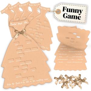 Stofinity Funny Bridal Shower Games 25 Guests - Bridal Shower Mad Libs Game, Wedding Shower Games For Wedding Reception, Engagement Party Activities For Decorations