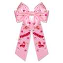 Western Hair Bows for Women Howdy Cowgirl Hair Bow Clips Cowboy Hat Boot Hair Ribbons Jeweled Big Pink Hair Bows Western Hair Accessories Bachelorette Rodeo Nashville Cowgirl Outfits Gifts (Pattern A)