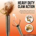 Pistol Grip Grabber Claw, Drain Clog Pickup Snake, Remove Hair and Clogs from Sink, Shower, Tub, Toilet Drains, 2-Ft