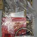 Nostalgia Vintage Hot-Air Popcorn Maker Machine - Makes Up to 12 Cups - Oil-Free - Healthier Popcorn - Classic Stand-Up Cart With Wheels - Includes Kernel Measuring Cup - Red