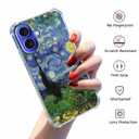 AOSSXIN Van Gogh Paintings Case for iPhone 16 Plus,Van Gogh Artworks Collage,Trendy Cool Shockproof TPU Bumper Case for iPhone 16 Plus