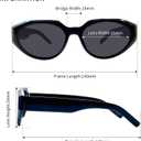Retro Oval Cat Eye Polarized Sunglasses for Women, UV400 Lenses | Retro 90s Y2K style with UV400 polarized lenses for driving, travel and everyday outdoor wear