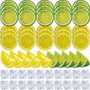 60PCS Artificial Lemon Slices Blocks and Fake Ice Cubes