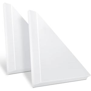 2 Pack Corner Air Diverter (Triangle), Ceiling Air Diverter for 2'x2' Ceiling Air Diffuser, Easy Snap-in Installation, White Plastic, Ideal for Homes & Offices