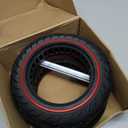 Cooryda 10x2.125 Scooter Tire, 10 inch Solid Rubber Tires Tubeless Front or Rear Replacement 10x2.125 Solid Electric Scooter Tire for Gotrax G4 Xr V2 Ninebot F25 F65 Hiboy S2 Pro 2pc Red