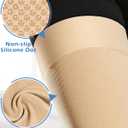 Ailaka Medical Compression Stockings for Women Men, Thigh High Footless 20-30mmHg Graduated Compression Socks with Silicone Band for Varicose Veins, Edema, Post-Surgery