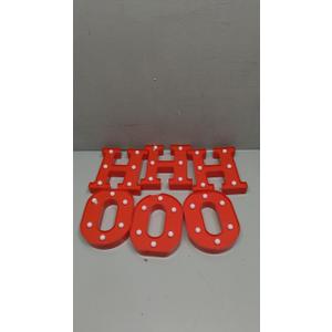 Festive HO HO HO Christmas Decor, LED Light Up Letters Sign, Battery Powered Christmas Decorations Indoor for Home Tabletop, Bar & Xmas Party, Perfect for Holiday Gift & Indoor Decor Accent