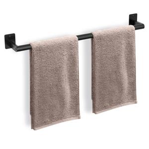 Bathroom Towel Bar, 24 Inch Towel Racks for Bathroom Wall Mounted, Heavy Duty Hand Towel Holder Organizer, Modern Home Decor Towel Rod, Matte Black Single Bar