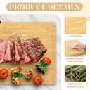 Patelai Bamboo Cutting Board with Counter Lip, 30 x 20in over The Stove Sink Cutting Board with Counter Edge, for Meat, Vegetables, Bread, and Charcuterie, Dough& Pastry Maker for Home Kitchen, 30.3"L x 20.5"W