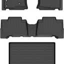 Floor Mats & Cargo Liner Custom for 2003-2009 Toyota 4Runner 5 Seats (4th gen) All Weather Protection TPE Heavy Duty Non-Slip Automotive Floor Liners Fits Full Set Accessories, Black