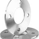 Customadeonly 4x114.3 Wheel Spacers | 2pcs 10mm Forged Hubcentric | 66.1mm Bore (No Lip) | M12x1.25 Studs | for Nissan 240SX, Sentra, 240Z, Infiniti G20 (Silver)