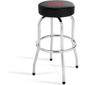 MaxWorks 51090 Swivel Bar Stool, Padded Seat with Chrome Plated Legs, Black, 300-Lb Capacity, 28-1/4" Tall, 14-1/2" Diameter Surface, Ideal for Garage, Shop, Workbench, Bar, 14.5 x 14.5 x 28.25 inches
