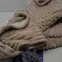 SEALY Electric Blanket Full Size, Soft Ribbed Flannel to Sherpa Reversible Heated Blanket with 10 Heat Settings & 1-12 Hours Auto-Off Overheat Protection, Machine Washable, 72"x84" Beige