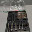 Pipe Extractor Set, 9-Piece Heavy Duty Steel Broken Pipe Extractors for Removing Damaged Threaded Pipes & Fittings from 1/8" to 1", with Durable Storage Case, Ideal Tools for Plumbers Mechanics DIY