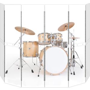 Drum Shield 6 Panels 2ft x 5ft - Acrylic panel with Stainless Steel Hinges - Perfect for Churches, Home Practice, and Live Performances. (6 panels)