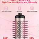 Rotating Hair Dryer Brush Ceramic, Blow Dryer Brush 2 Spin Brushes Set 1.5 Inch &2 Inch, One-Step Hot Air Brush Volumizer, Smooth, C-Curls|Pink