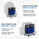 Folding Table Dolly With 4In Swivel Caster And 400LBS Weight Capacity - Move Folding Round Table And Chair Simultaneously - Space Saving