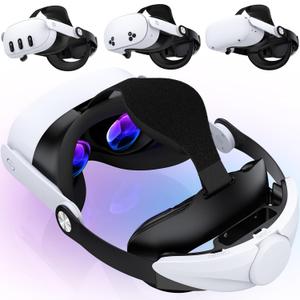 Kawaye Head Strap Compatible with Meta Quest 2/Quest 3S/Quest 3 Head StrapAdded Cotton Back Pads for More Comfort, Adjustable VR Headset Strap Accessories Enhanced Support&Reduce Pressure