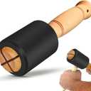 Wood Carving Mallet 15 oz - Non-Slip Urethane Head Woodworking Hammer for Chisels & Carving Tools (Black)