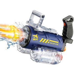 Electric Water Gun for Adults Kids,Automatic Squirt Water Guns with Water Spray Sound and Led Light,700CC Large Water Tank+2300CC Backpack,26-33 FT,Watergun for Summer Outdoor Pool Beach Toys for Boys