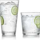 Libbey Preston Tumbler and Rocks Glass Cups Set, All Purpose Everyday Drinking Glasses Set of 16, Glassware Drinking Glasses for Birthdays, Dinners