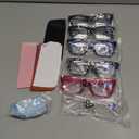 6 Pack Oprah Style Reading Glasses for Women Blue Light Blocking Computer Square Readers with Spring Hinge (Mix Color, 1.50, x)