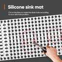 Moryimi Large White Silicone Sink Mat and Protector With Cutout Drain Holes for Kitchen Farmhouse Stainless Steel Ceramic Sinks 25"x13"