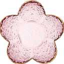 Luxshiny Lotus Gold-Edged Glass Fruit Bowl 4.72 Inch Decorative Plate for Serving Salad Candy Desserts Snacks Home Kitchen Tableware