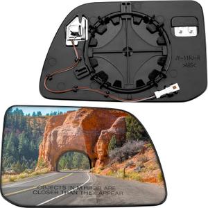 Passenger Side Mirror Replacement for Ford Edge 2011 2012 2013 2014 - Right Side Mirror Glass, Rear View Mirrors Glass with Power Heated & Blind Spot