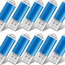 10-Pack 32GB Plastic USB 2.0 Flash Drive, Blue