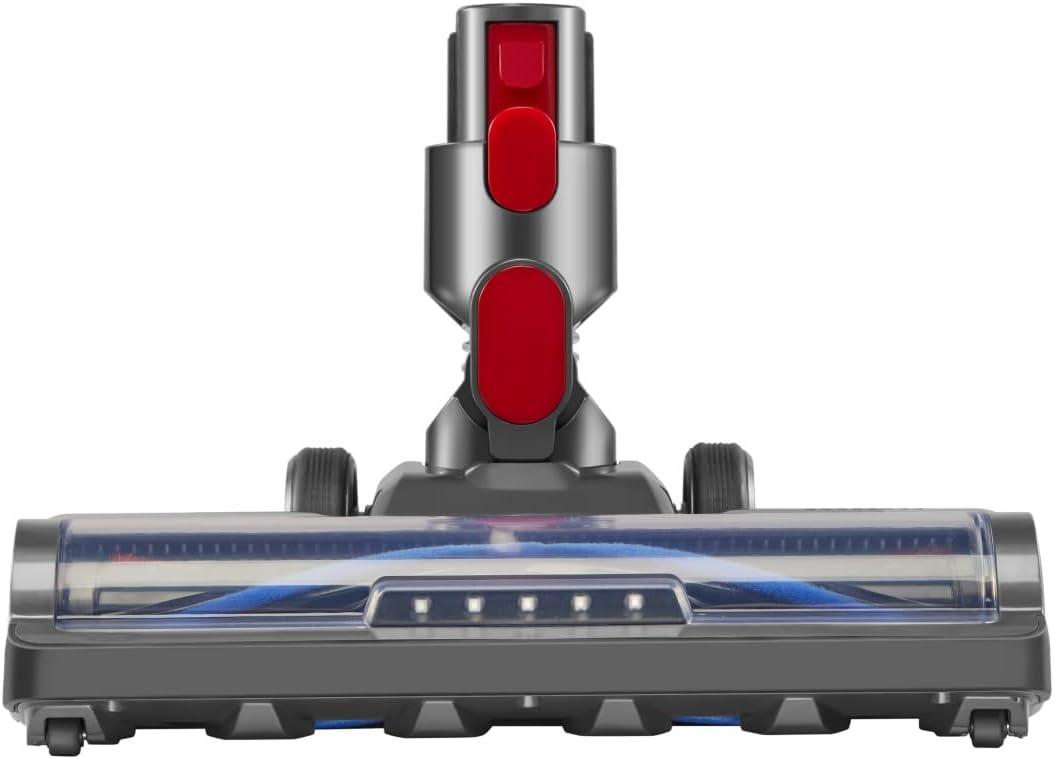 HESTIA Hardwood Floor Attachment for Dyson V7 V8 V10 V11 V15 Vacuum Cleaners with LED Green Headlights, Replacement Parts V Shape Turbo Bristle Roller Brush Cleaner Head
