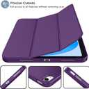 iMieet iPad (A16) Case 11th Gen/iPad 10th Generation Case [11-Inch 2025/10.9 Inch 2022] with Pencil Holder, Trifold Stand Smart Cover with Soft TPU Back,Auto Wake/Sleep(Dark Purple)