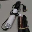 Conair Double Ceramic 3-in-1 Hot Air Brush, Interchangeable Attachments: 1-Inch Thermal Brush, -Inch Boar and Nylon Bristle Brush, and Concentrator, Voluminous Curls & Straight Styles, White