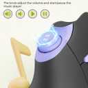 Seenda Ergonomic Mouse Wireless, MOU-302 Bluetooth Vertical Mouse Rechargeable, Volume Knob, Silent Mice & 1000/1600/2400 DPI, 3 Multi-Device Connection for Windows/PC/Laptop/Mac/MacBook, Black Purple