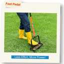 Updated Lawn Aerator Tool with Soil Core Collection Tray, Lawn Core Aerator Lawn Tool with 4 Tines Manual Grass Aerator, Spike Lawn Coring Aerator for Yard Lawn Aeration Soil Loosening, Coral