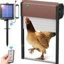 CHAMUTY Automatic Chicken Coop Door Solar - Powered Auto Chicken Door Opener, Timer/Light Sensor Modes for Safe and Convenient Chicken Keeping with Intelligent Obstacle Sensors