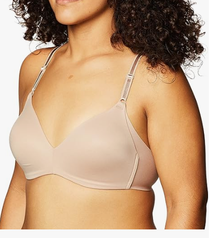 Warner's Women's No Side Effects Underarm-Smoothing Comfort Wireless Lightly Lined T-Shirt Bra 1056 (38C, Toasted Almond)
