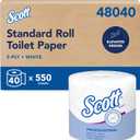 Scott Professional Standard Roll Toilet Paper, Bulk (48040), 2-Ply, Elevated Design, White, Individually Wrapped (40 Rolls of 550 Sheets, 22,000 Sheet Total)