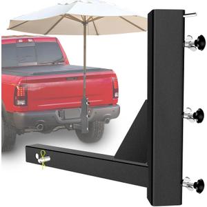 Flag Umbrella Pole Hitch Mount for Truck, Heavy-Duty up to Fit 2 inch Pole, Universal for 2 inch Hitch Receiver Fit Truck Jeep SUV RV Trailer Pickup Camper for Thickened and Upgrade Square Version