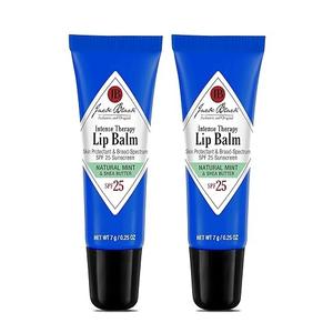 Jack Black Intense Therapy Lip Balm, 0.25-Oz., Pack of 2 – Natural Mint & Shea Butter, SPF 25 Sun Protection, Lip Moisturizer, Hydrating Lip Balm with SPF, Long Lasting Treatment