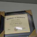 ELSKER&HOME 8.5x11 Certificate Frame - Classic Black Color Frame - Displays Diploma 8.5x11 Inch with Mat - 11x14 Inch Without Mat - For Document/Photo(2 Pack, Matte Black with Gold Rim)