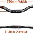 FIFTY-FIFTY Mountain Bike Riser Handlebar, Aluminum Alloy MTB Handlebar, 31.8mm Diameter, 780mm Wide Bicycle Bar