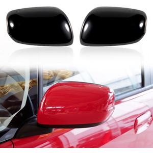Car Door Rearview Mirror Cover Cap Housing Protective Cover For Exterior Mirrors Fit For Honda Fit Jazz 2009 2010 2011 2012 2013 (Light Silver, Left Driver Side