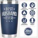Best Husband Ever Gifts Husband Tumbler For Men Anniversary Husband Presents Idea Easter Birthday Valentines Father Day From Wife Daughter Navy Blue Husband CupTumbler 20 Oz