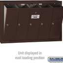 Salsbury Industries 3505ZSU Surface Mounted Vertical Mailbox with USPS Access and 5 Doors, Bronze