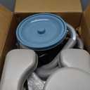 HFK-3375KD-2 Heavy-Duty Raised Toilet Seat-Non-slip Rubber Tips, Blue